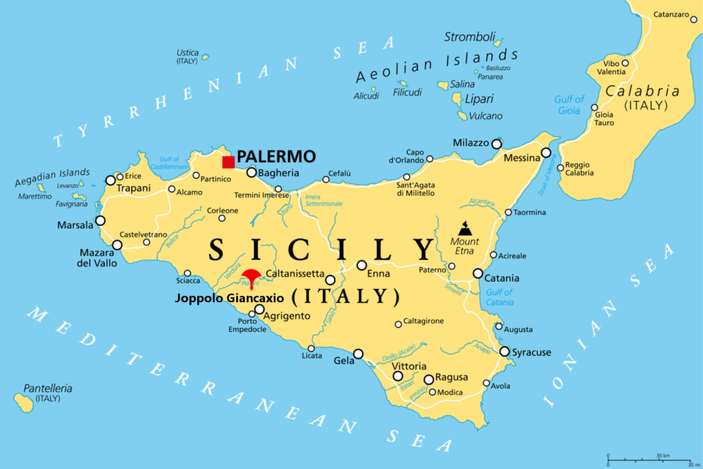 map of sicily
